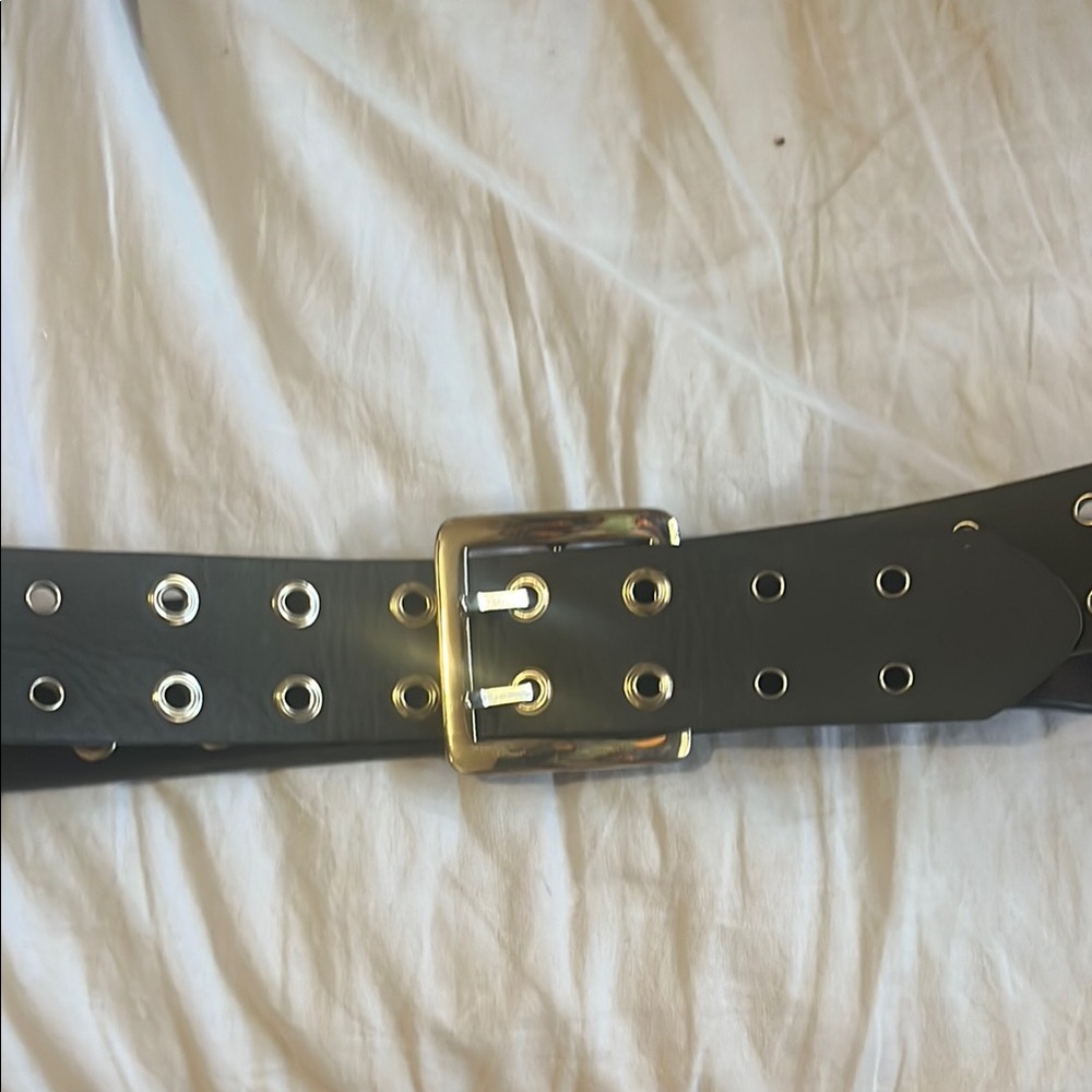 Punk Black Belt with silver buckle